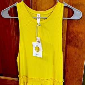 NWT, purchased at anthropology, daily practice canary yellow dress